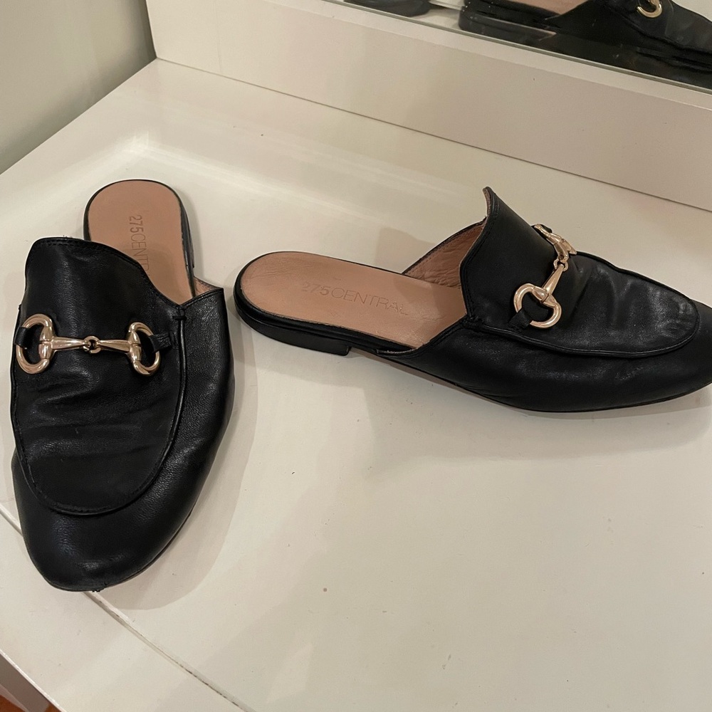 Leather mules